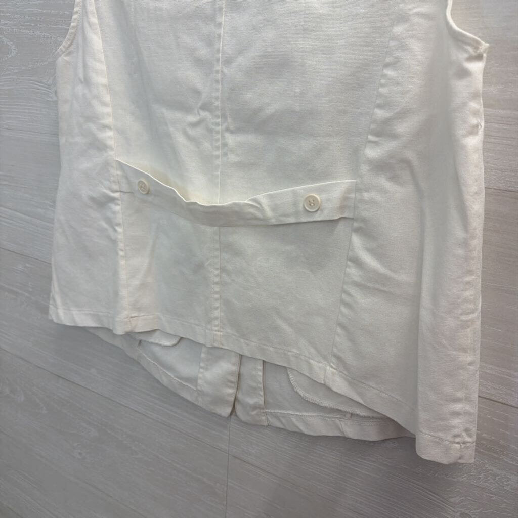 White Sleeveless Vest Top Medium