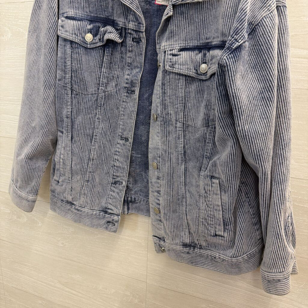 Altar'd State Blue Corduroy Shacket Small