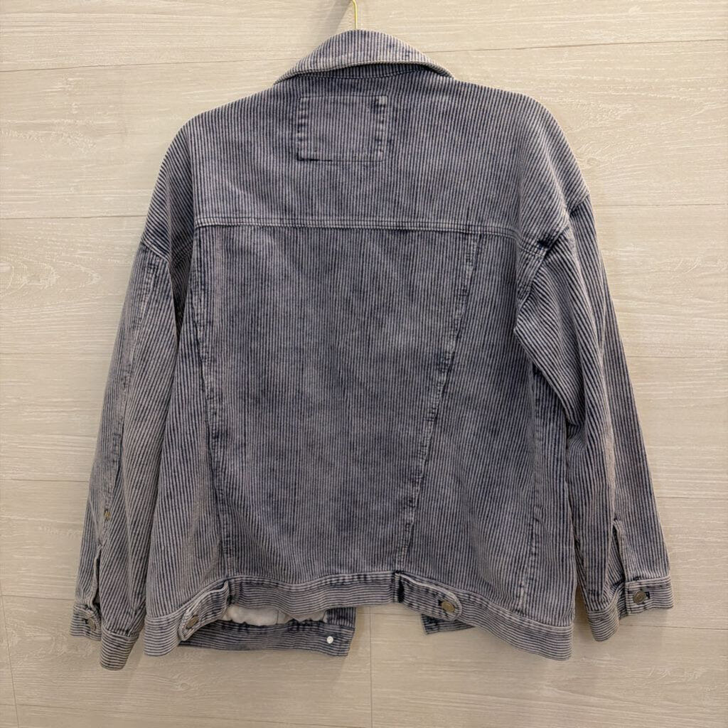 Altar'd State Blue Corduroy Shacket Small