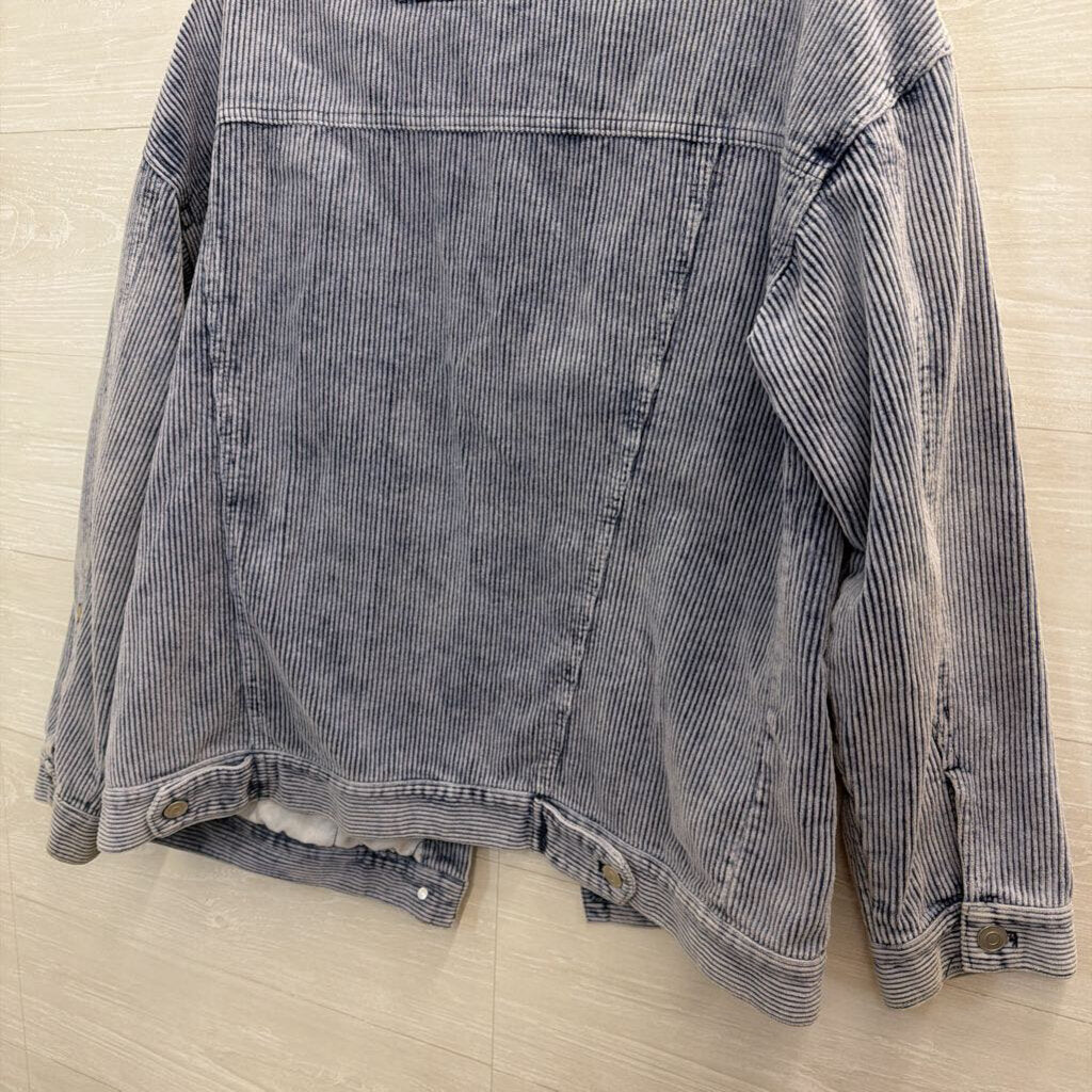 Altar'd State Blue Corduroy Shacket Small