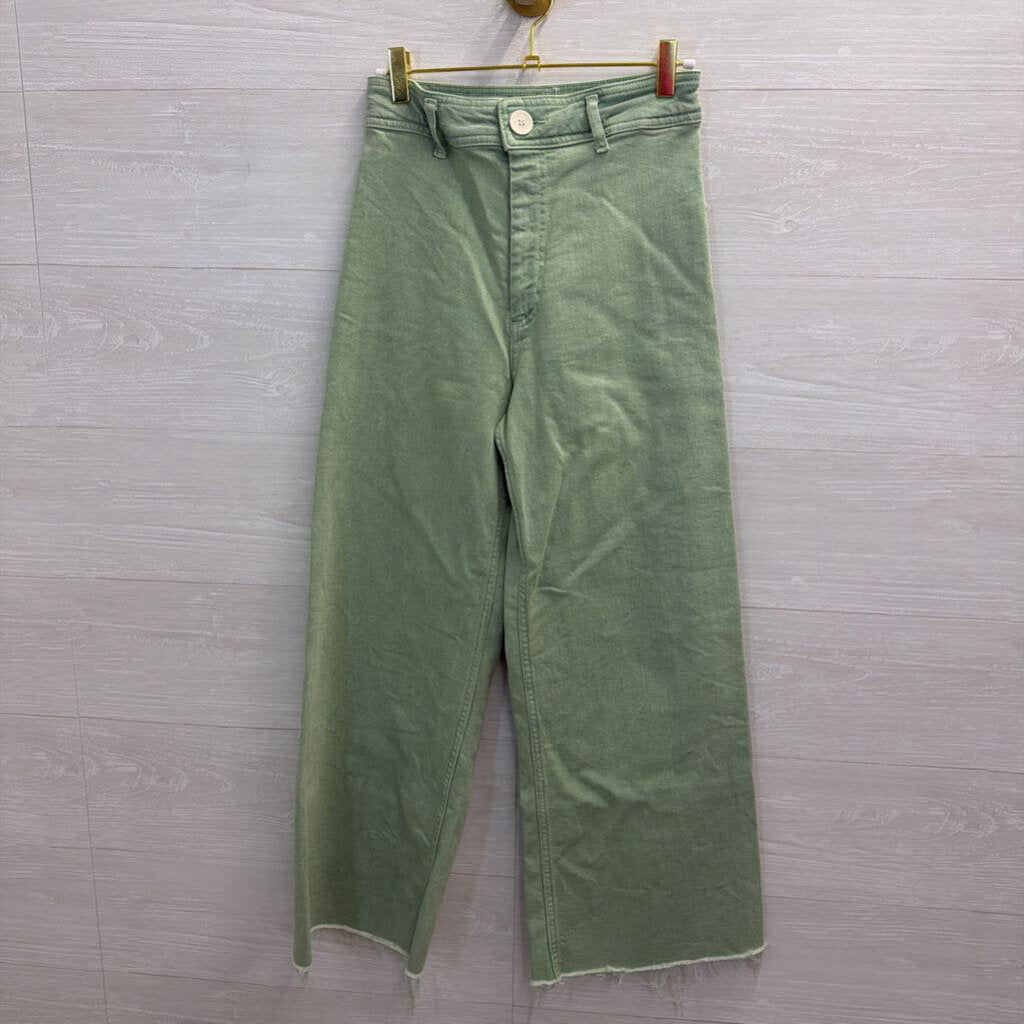 Zara Green Wide Leg Pants 4