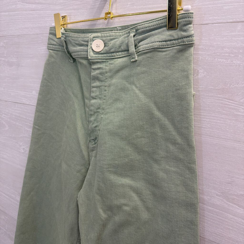 Zara Green Wide Leg Pants 4
