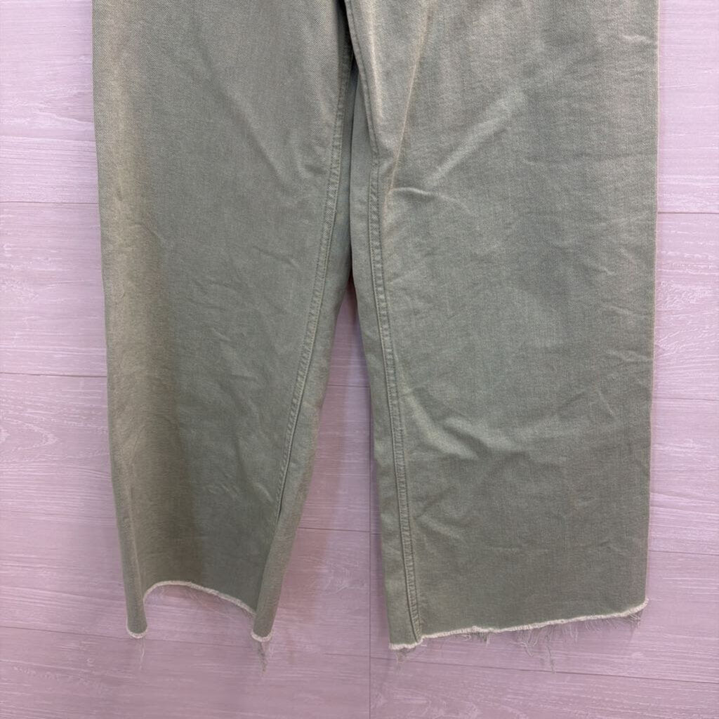 Zara Green Wide Leg Pants 4