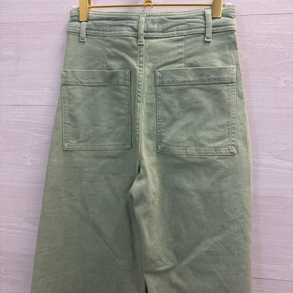 Zara Green Wide Leg Pants 4