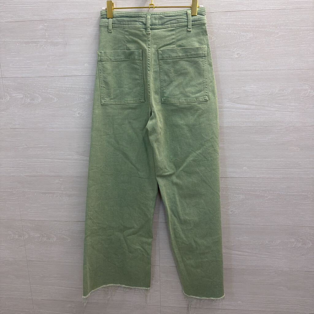 Zara Green Wide Leg Pants 4