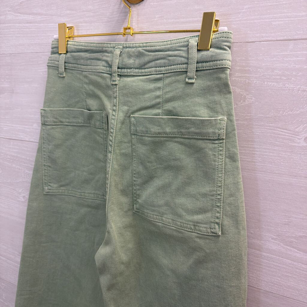 Zara Green Wide Leg Pants 4
