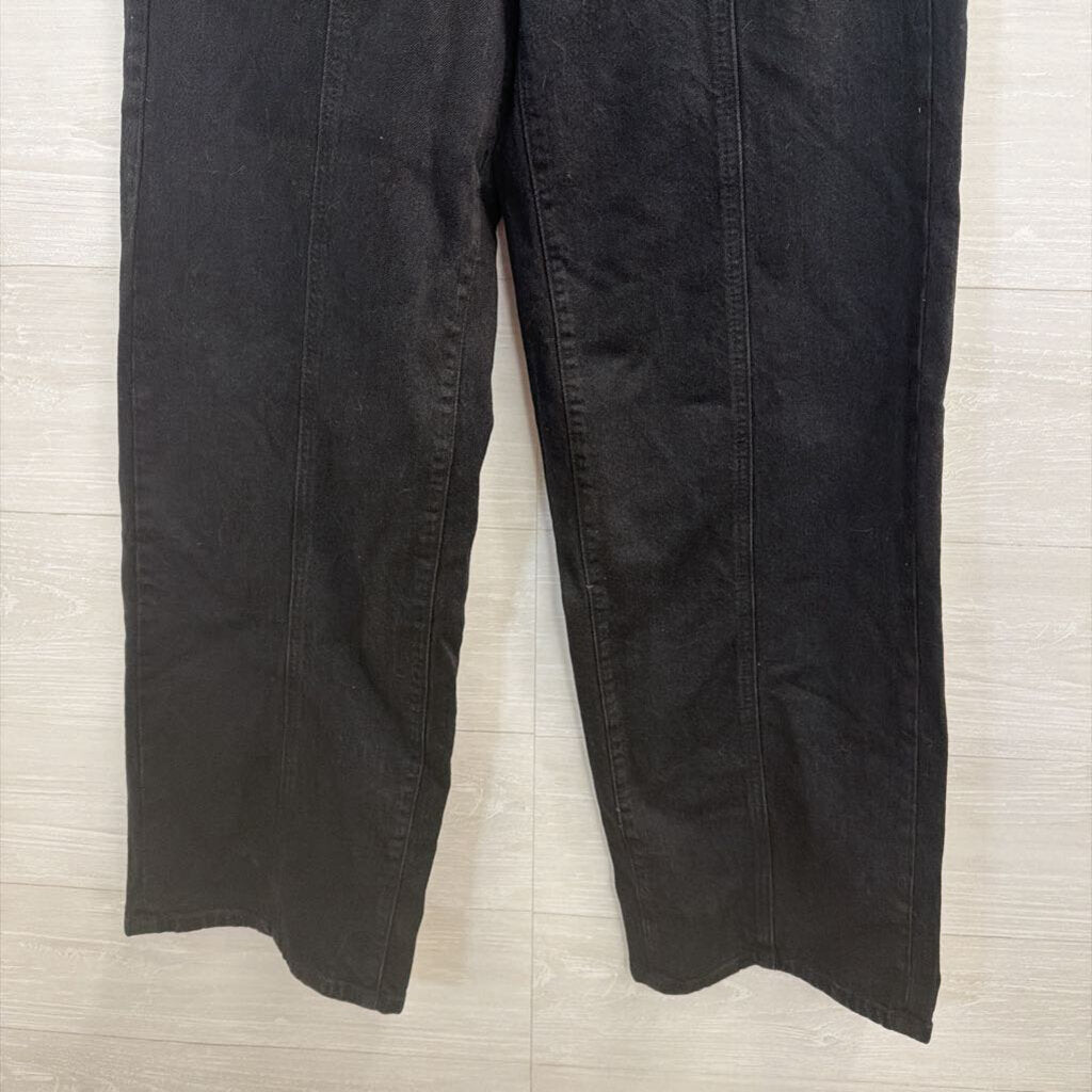Black Denim Wide Leg Pants 6
