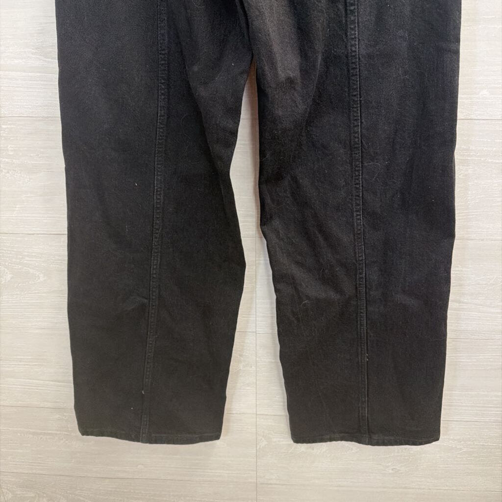 Black Denim Wide Leg Pants 6