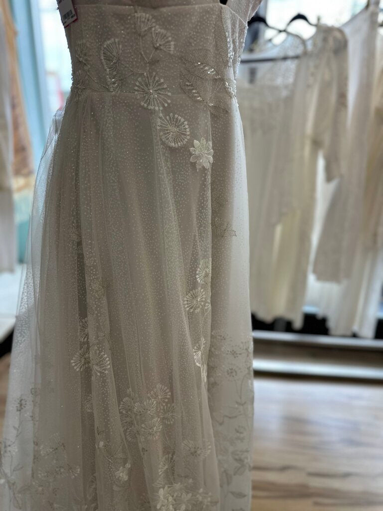 Sparkly Boho Ivory Wildflower Bridal Gown 10