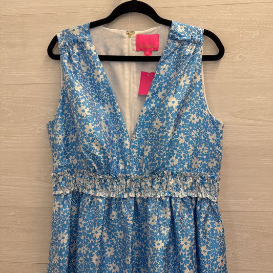 Lilly Pulitzer Blue/ White Print Sleeveless Dress 16