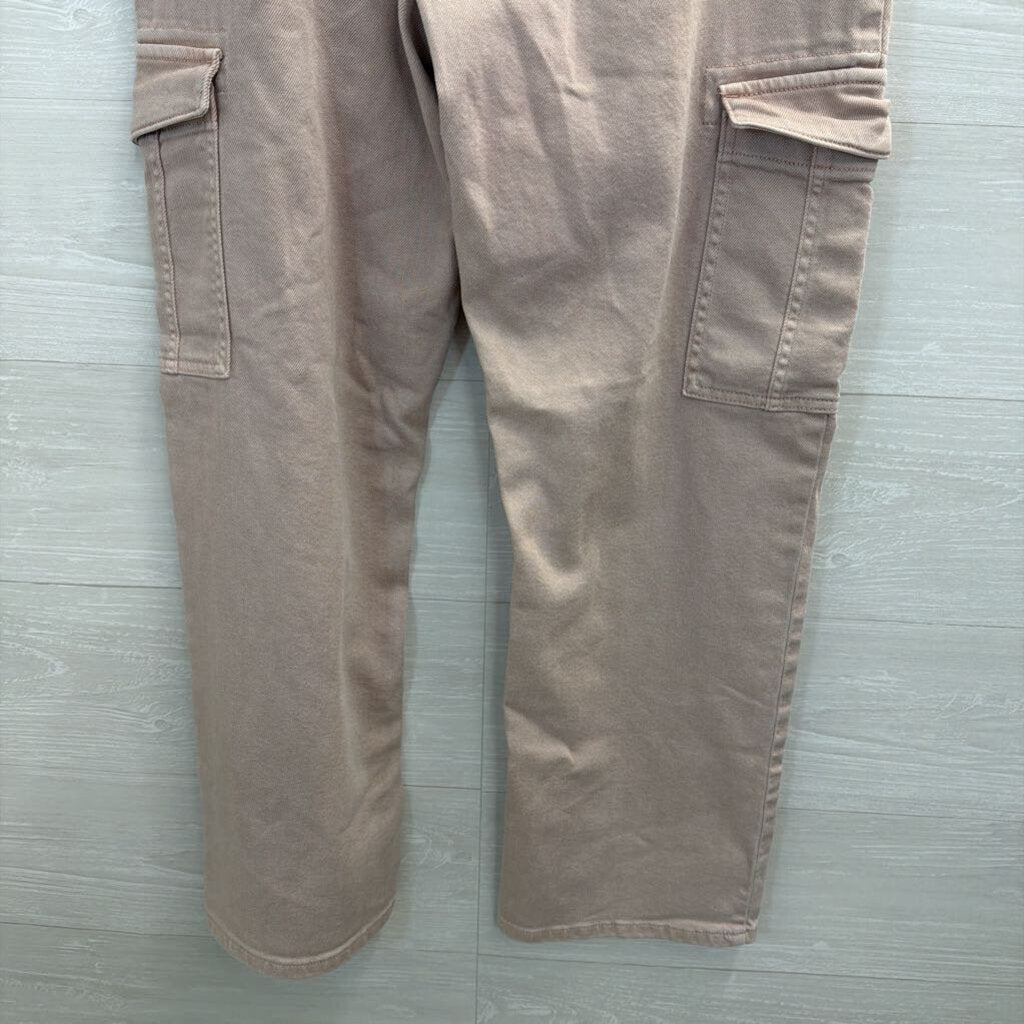 Edgely Pink Cargo Pocket Wide Leg Jeans 10