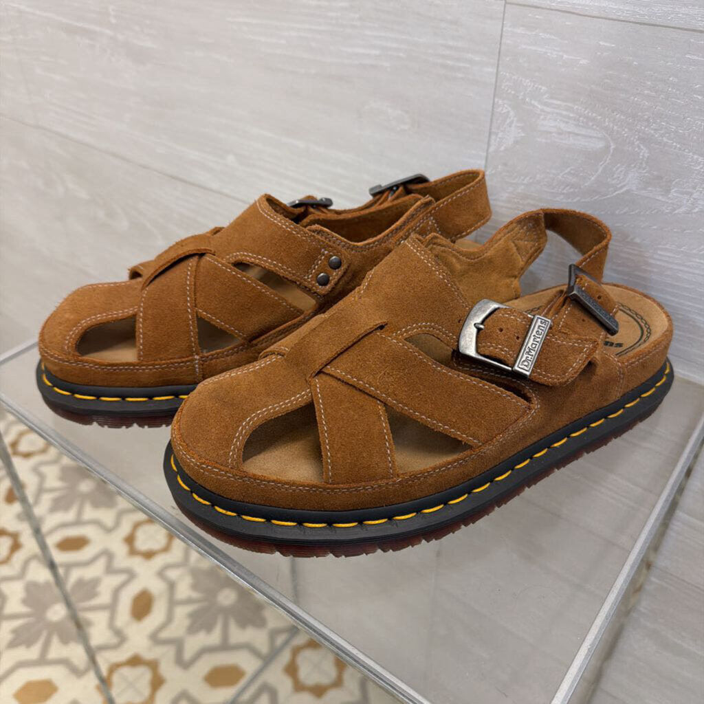 Dr. Martens Brown Suede Archive Fisherman Sandals 7