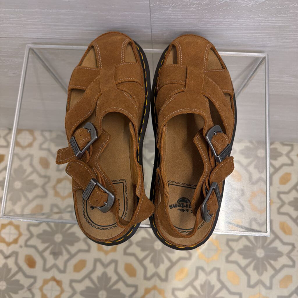 Dr. Martens Brown Suede Archive Fisherman Sandals 7