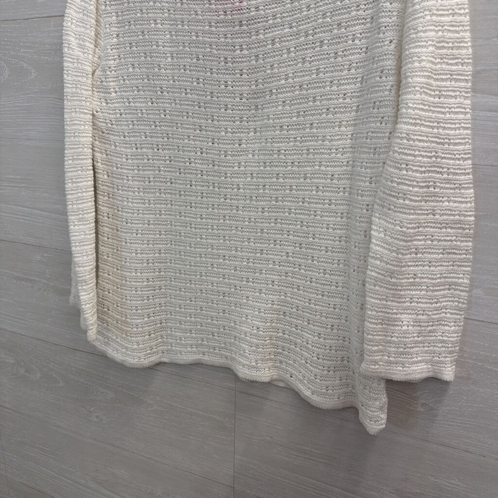 Liz Claiborne White Knit Long Sleeve Top Small