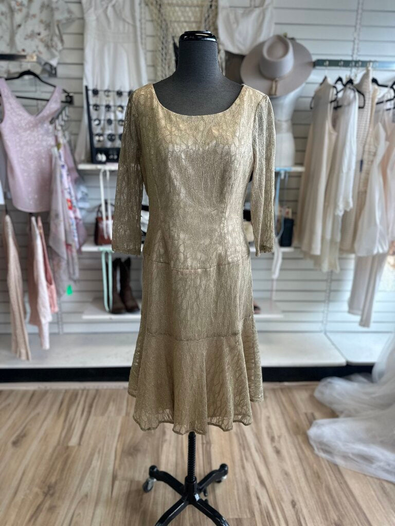 Evan Picone God Lace Long Sleeve Short Formal Dress 10