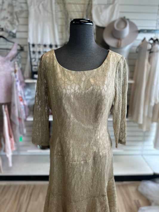 Evan Picone God Lace Long Sleeve Short Formal Dress 10