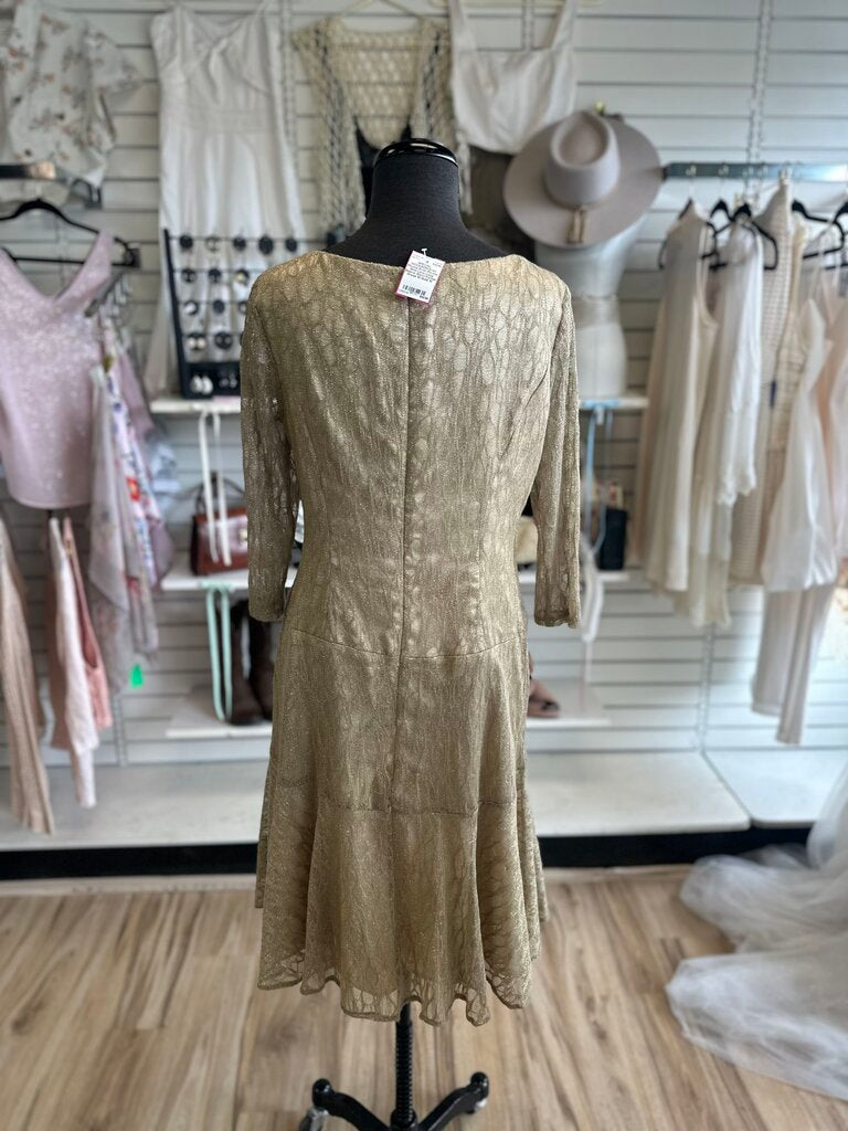 Evan Picone God Lace Long Sleeve Short Formal Dress 10