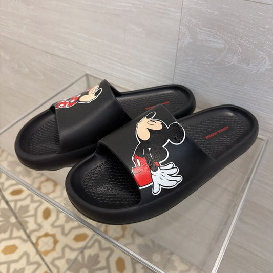 Minnie Mouse Black Slide Sandals 9