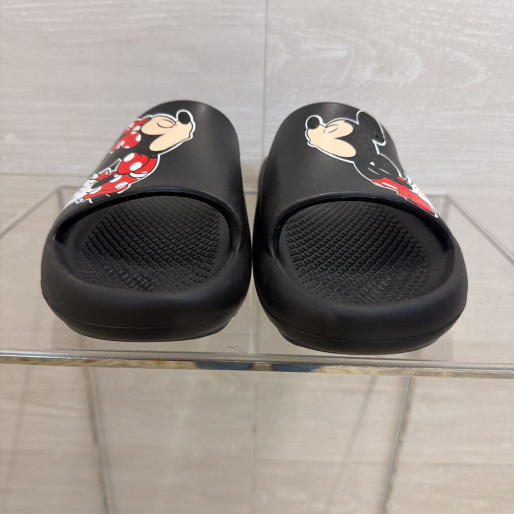 Minnie Mouse Black Slide Sandals 9