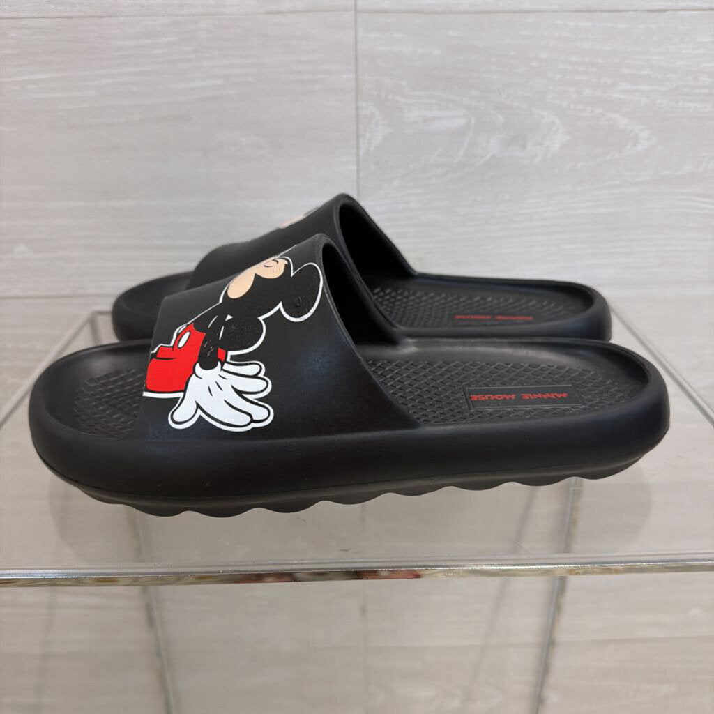 Minnie Mouse Black Slide Sandals 9