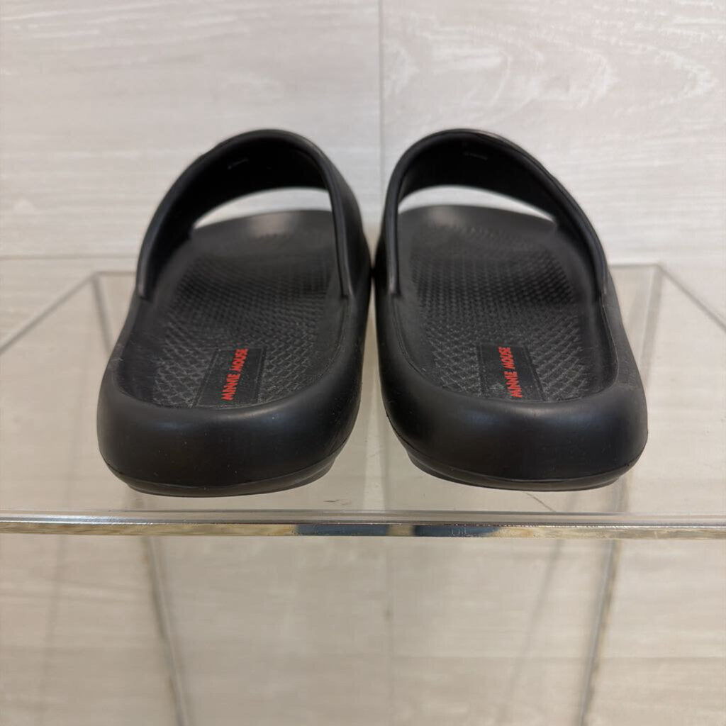 Minnie Mouse Black Slide Sandals 9