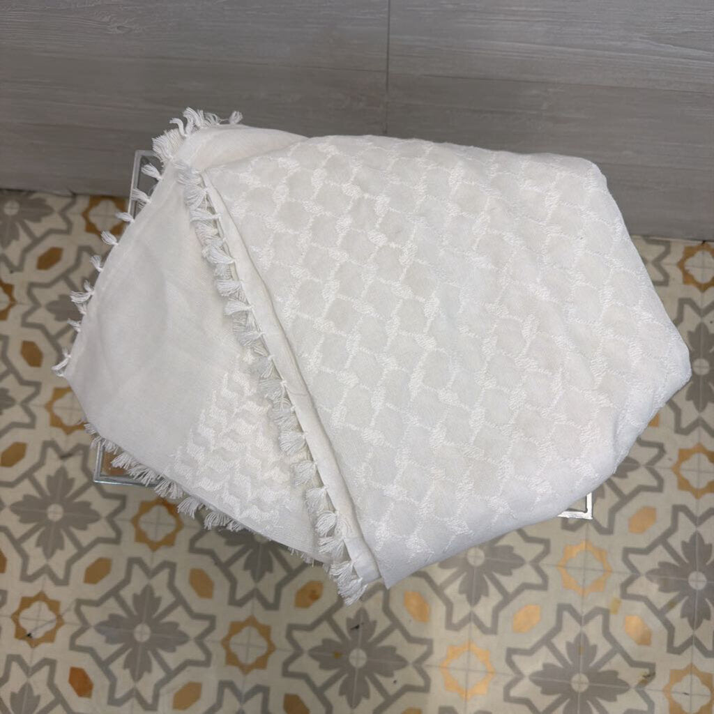 White Lightweight Blanket Scarf