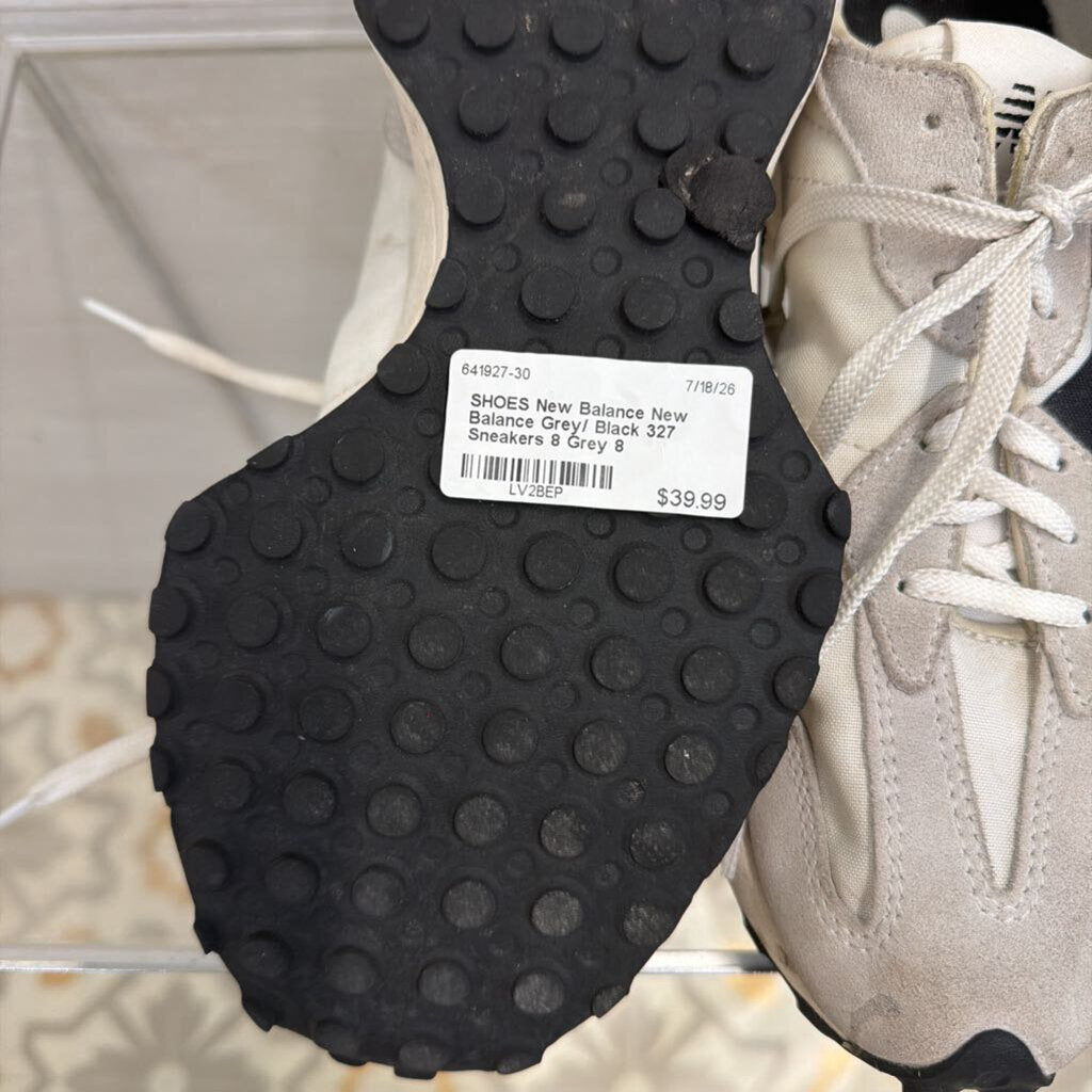 New Balance Grey/ Black 327 Sneakers 8