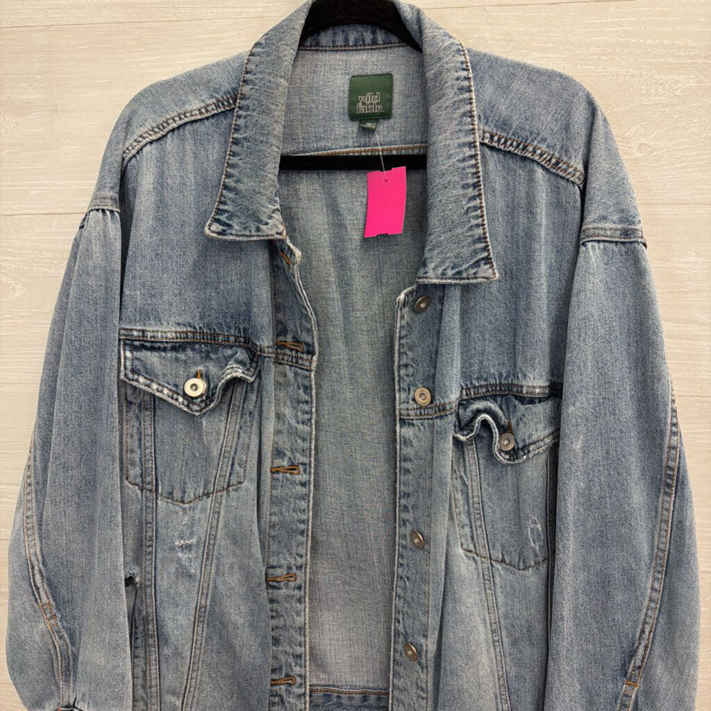 Medium Wash Denim Jacket XXL
