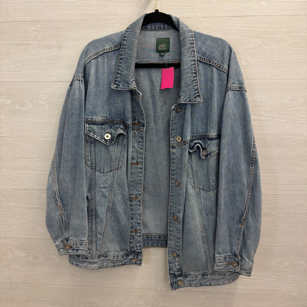 Medium Wash Denim Jacket XXL