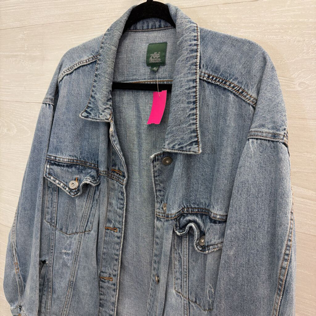 Medium Wash Denim Jacket XXL