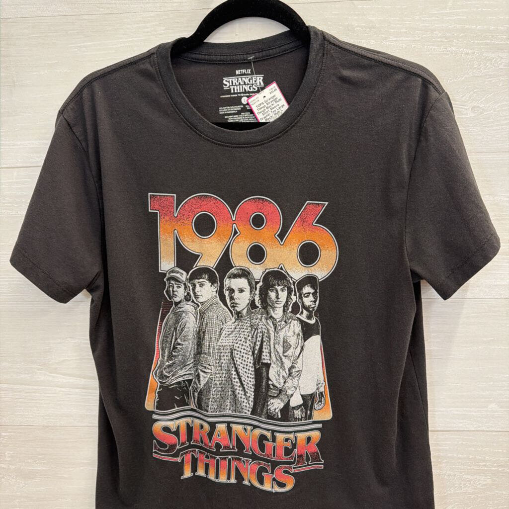 Stranger Things Black/ Multi Short Sleeve Graphic Tee Large