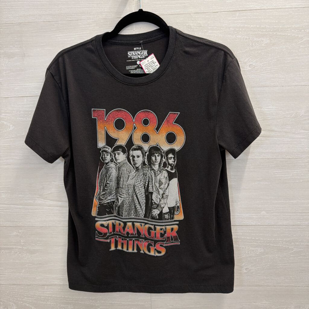 Stranger Things Black/ Multi Short Sleeve Graphic Tee Large