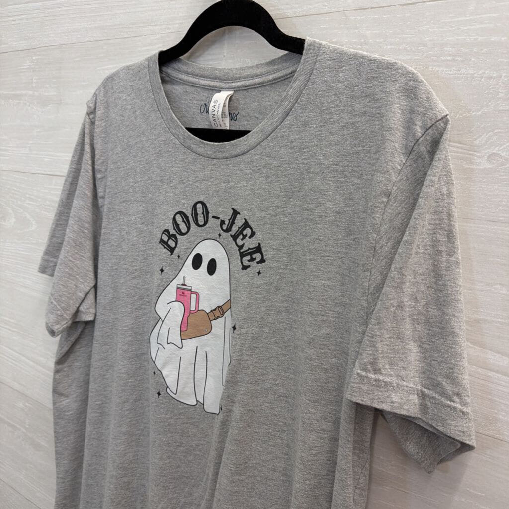 Grey/ Multi Boo-Jee Ghost Short Sleeve Graphic Tee Extra Large