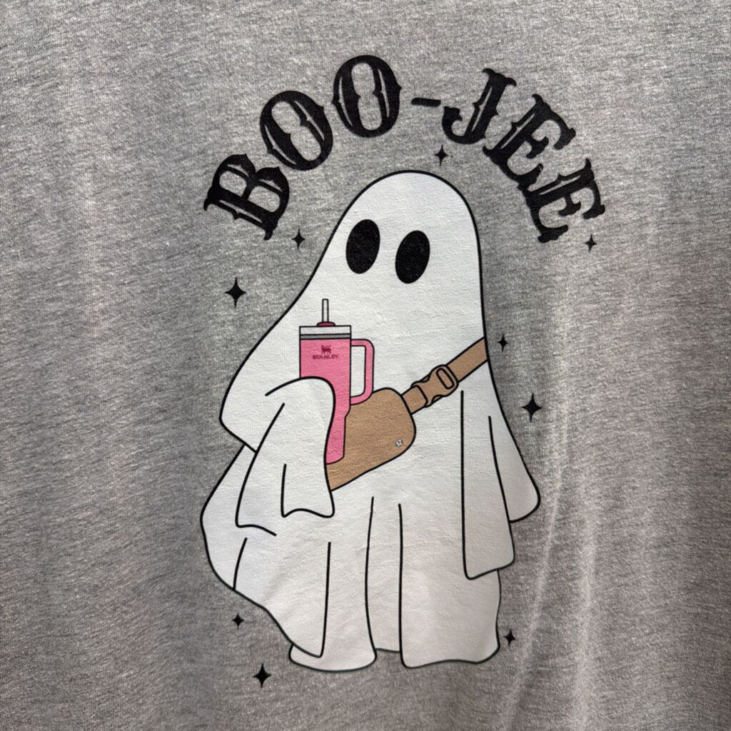 Grey/ Multi Boo-Jee Ghost Short Sleeve Graphic Tee Extra Large