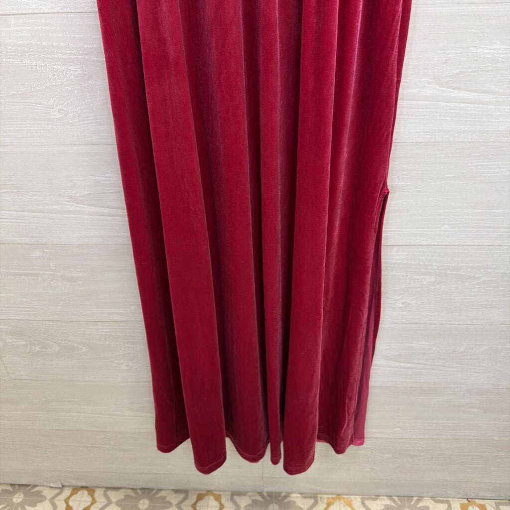 ee some Pink Velour Short Sleeve Maxi Dress Large