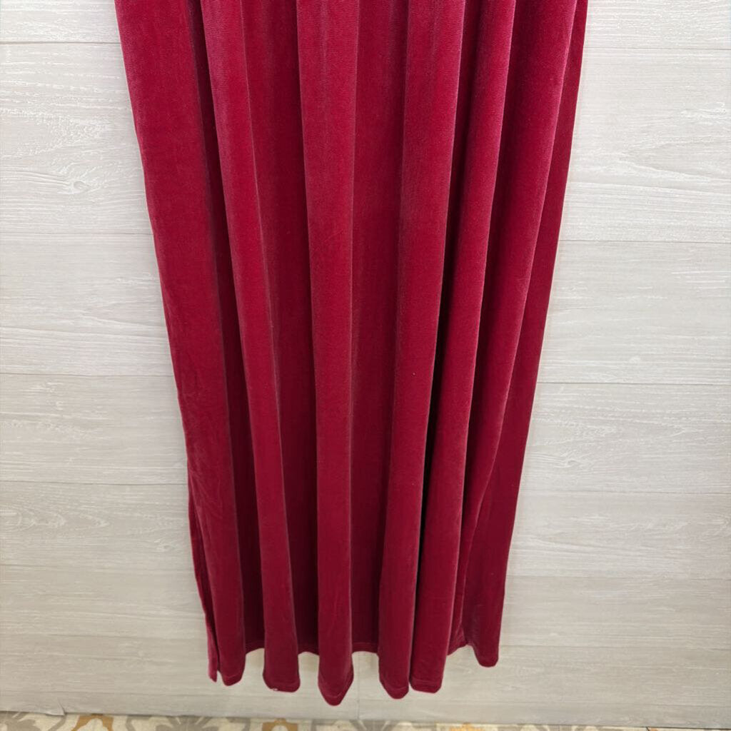 ee some Pink Velour Short Sleeve Maxi Dress Large