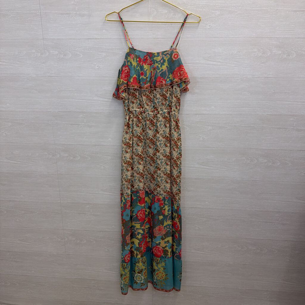 Joie Cream/ Multi Print Maxi Dress Extra Small