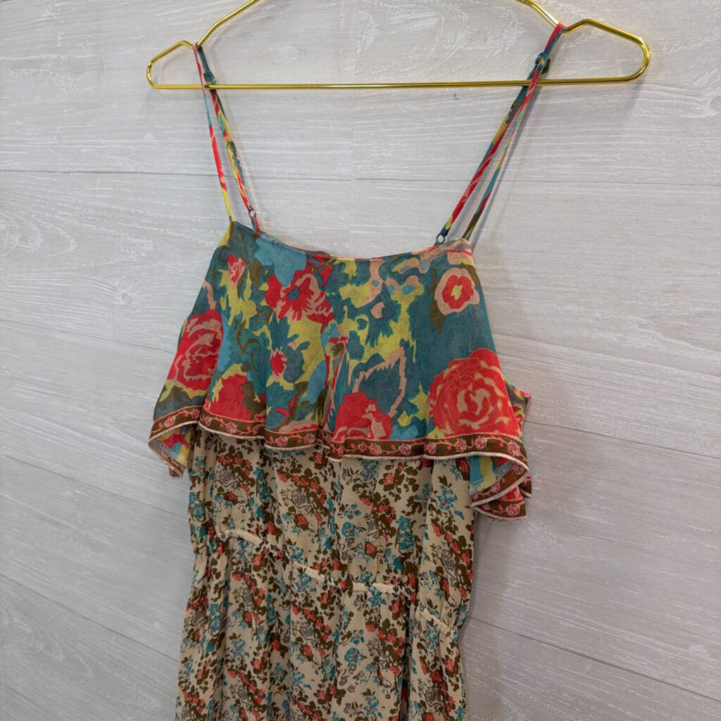 Joie Cream/ Multi Print Maxi Dress Extra Small