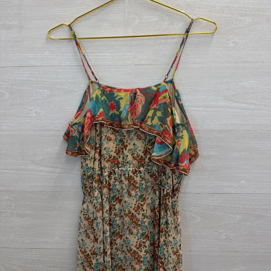 Joie Cream/ Multi Print Maxi Dress Extra Small