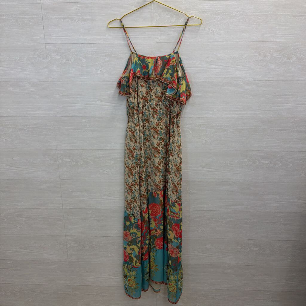 Joie Cream/ Multi Print Maxi Dress Extra Small