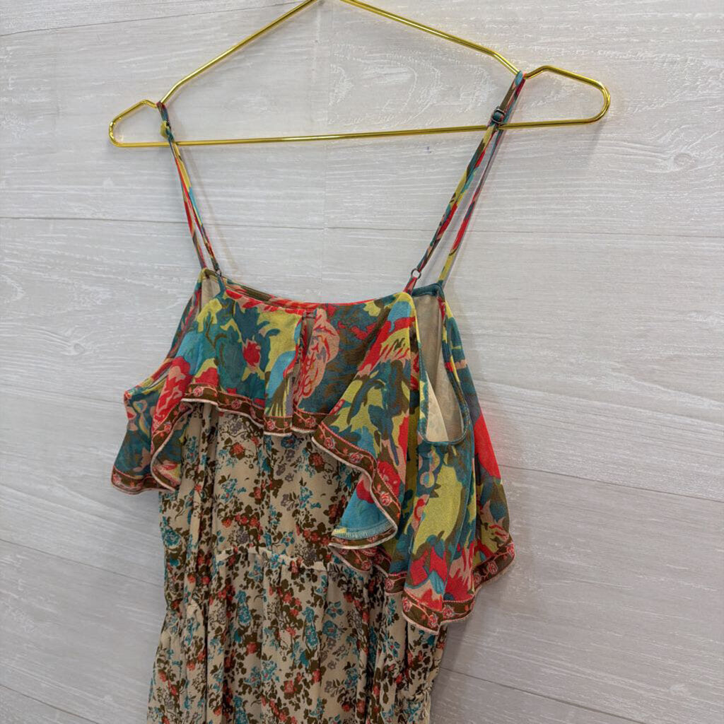 Joie Cream/ Multi Print Maxi Dress Extra Small