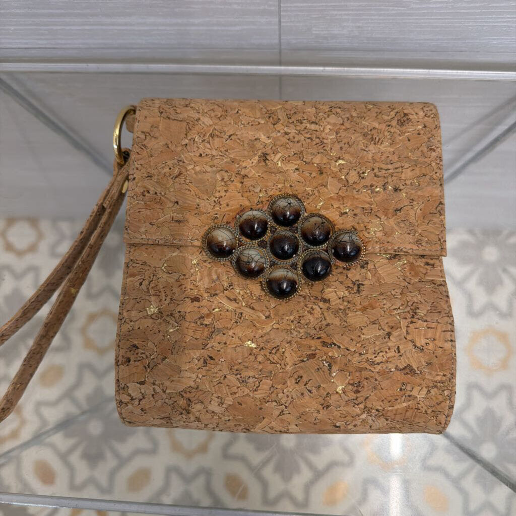 Style and Co Sparkle Cork Clutch Purse