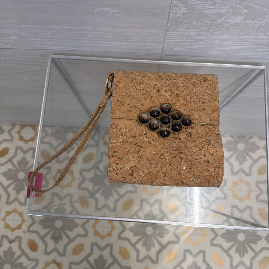 Style and Co Sparkle Cork Clutch Purse
