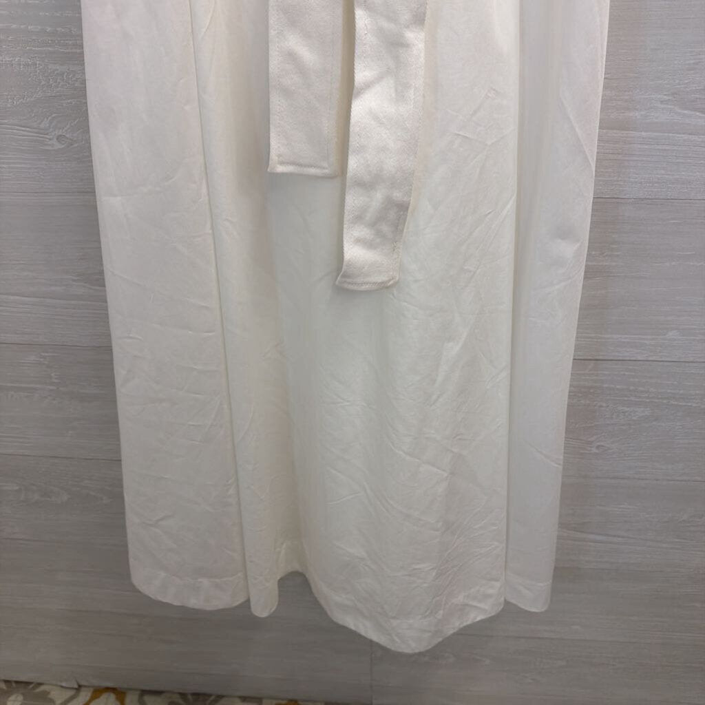 En Saison White Peplum Tie Waist Maxi Dress Extra Small