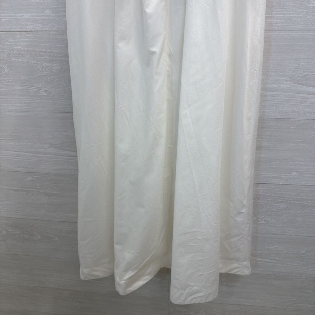 En Saison White Peplum Tie Waist Maxi Dress Extra Small