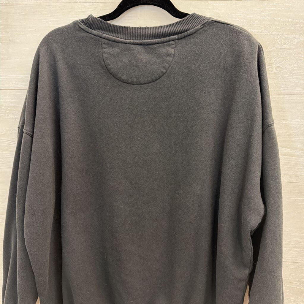 American Eagle Grey Nirvana Graphic Crewneck Sweatshirt Medium