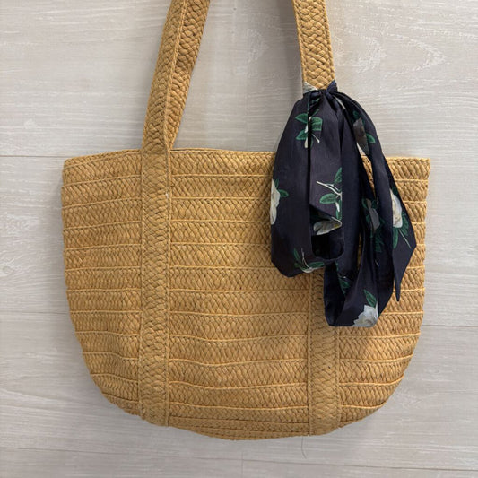 Draper James Straw Bag With Scarf