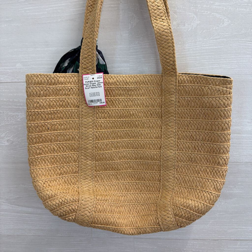 Draper James Straw Bag With Scarf