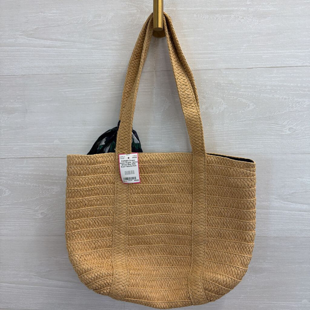 Draper James Straw Bag With Scarf