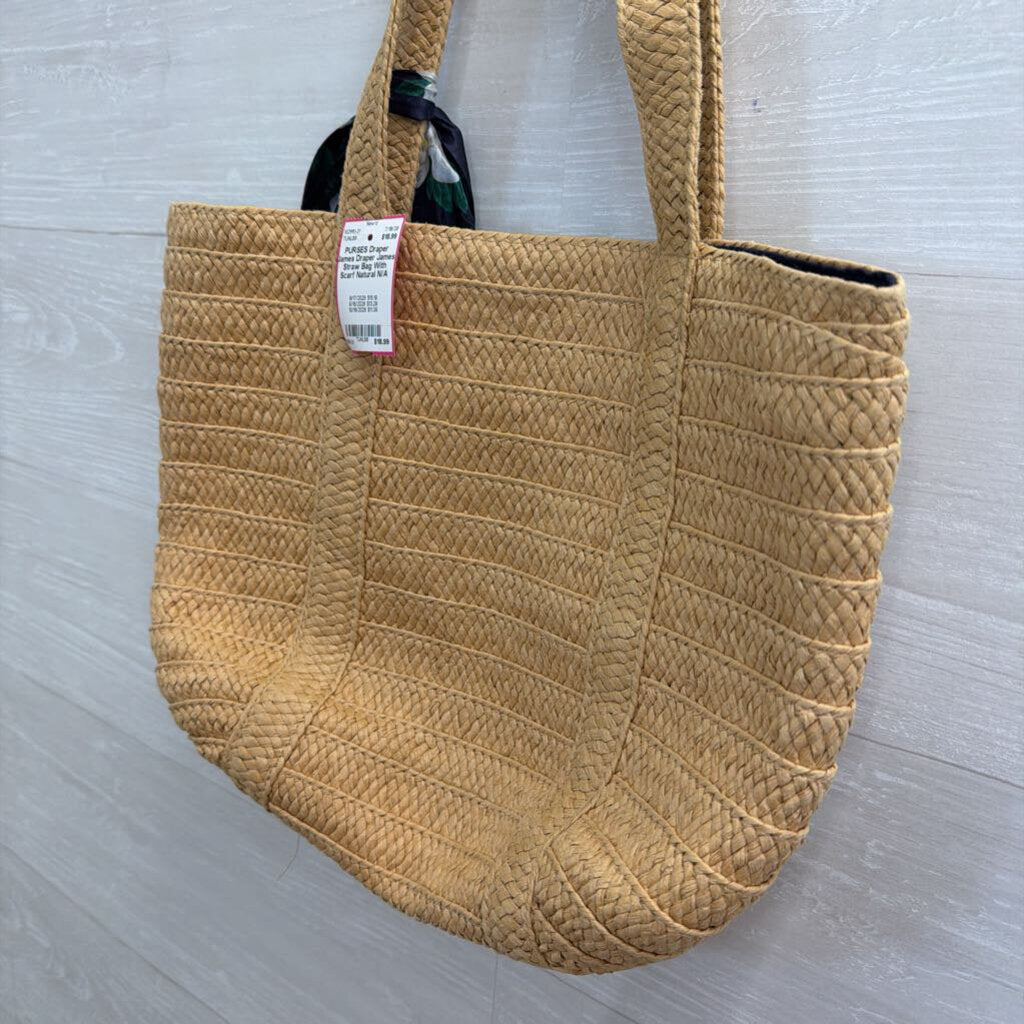 Draper James Straw Bag With Scarf